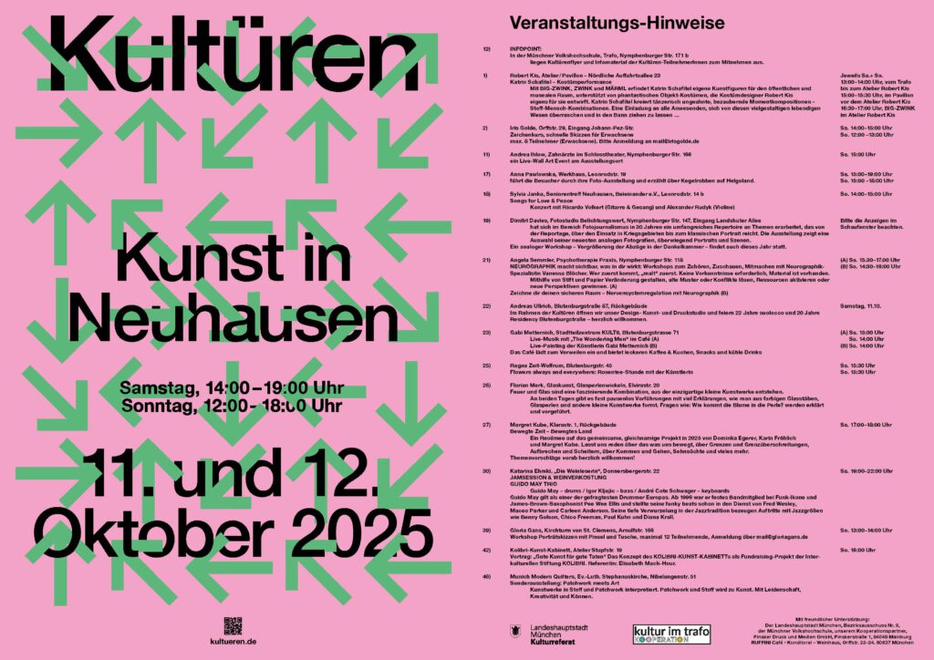 Programm der "Kultüren - Kunst in Neuhausen" 2025